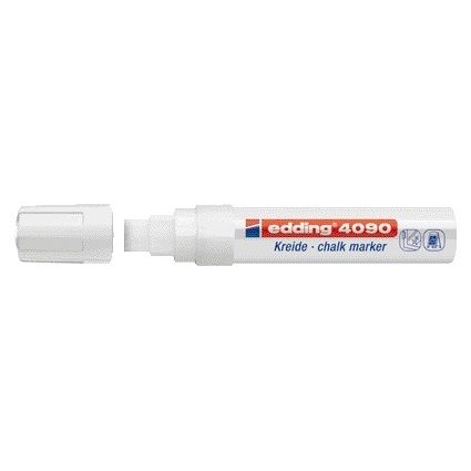 Edding - Kreidemarker 4090 Fensterdiagonale 4-15mm weiß | 5 Stück