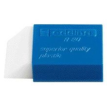 Edding - Radiergummi R20 45x24x10mm mit blauem, weißem Kunststoffhalter
