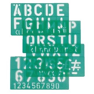 Linex – Buchstabenvorlage Großbuchstaben/Buchstaben/Zahlen 50 mm