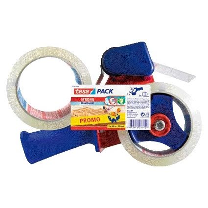 Tesa - Handkastenschließer mit 2 Rollen 66mx50mm transparent | 10 Stück