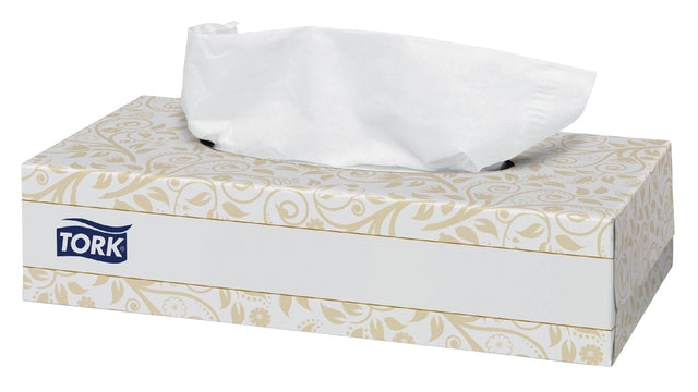 Gesichtsgewebe Tork F1 Premium 2LGS Weiß 140280 | Pack von 100 Blättern