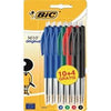 Bic - Kugelschreiber M10 Medium, sortiert, Blister mit 10+4 Stück gratis