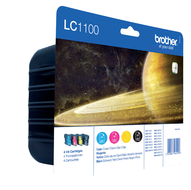 Tintenpatrone Brother lc-1100valbp schwarz +3 Farben | Blister mit 4 Stück