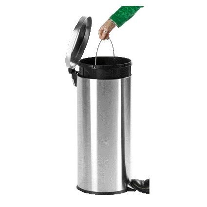 Vepa Bins - Treteimer V-Teil 30 Liter mattierter Edelstahl