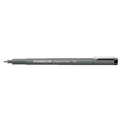 Staedtler - Fineliner Pigment 308 schwarz 1,0mm | 10 Stück