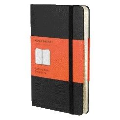 Moleskine – Adressbuchtasche 90 x 140 mm, Hardcover, schwarz