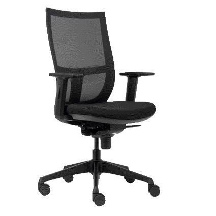 Euroseats - Bürostuhlsitze Curve Kunststofffußstütze schwarz