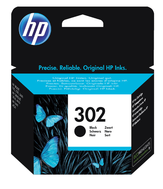 Tintenpatrone HP F6U66AE 302 Schwarz