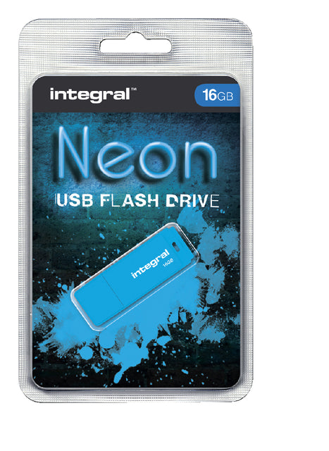 USB Stick Integral FD 16 GB Neon Blue | Blasen Sie ein 1 Stück