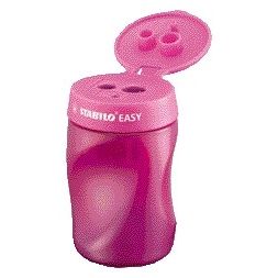STABILO - Bleistiftspitzer Easy 4502 3 in 1 Rechtshänder rosa