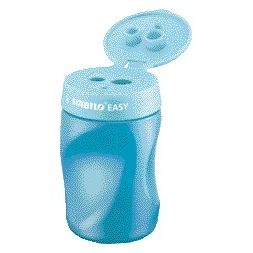 Stabilo - Bleistiftspitzer Easy 4502 3 in 1 Rechtshänder blau | 3 Stück