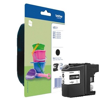 Brother - Tintenpatrone LC-221BK schwarz | 5 Stück