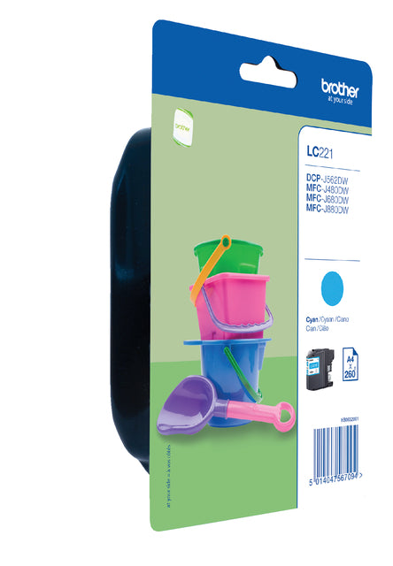 Inkcartridge Bruder LC-221 Blau