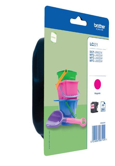 Inkcartridge Bruder LC-221 Rot