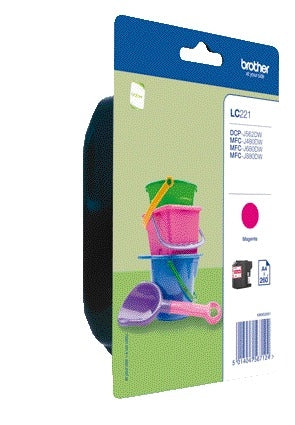 Brother - Tintenpatrone LC-221M rot