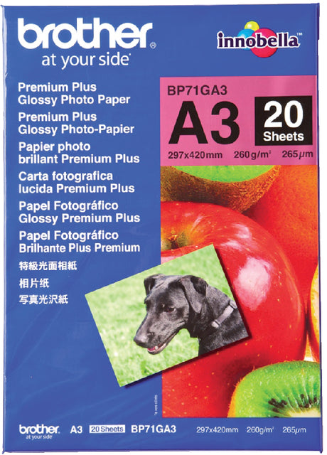 Fotopapier Bruder BP-71 A3 260gr Glossy 20vel