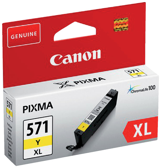 Inkcartridge Canon CLI-571XL HC Geel