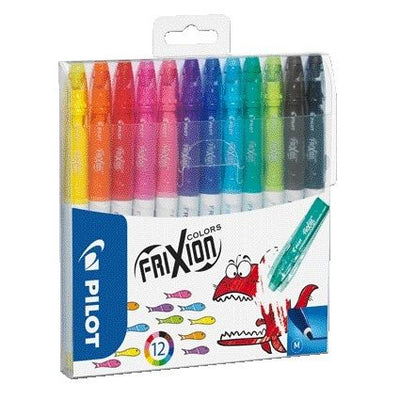 Pilot - Filzstift friXion Colors medium, sortiert, Etui mit 12 Stück