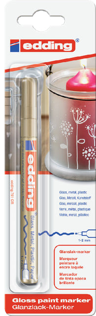 Viltstift edding 751 Lakmarker um Gold 1-2mm Blister | 10 Stück