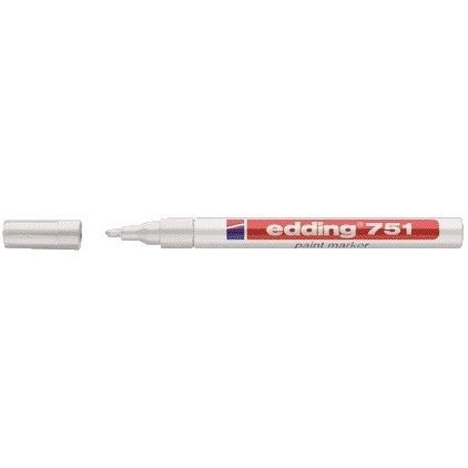 Edding - Ölbasierter Paintmarker 751 1-2mm weiß | 10 Stück