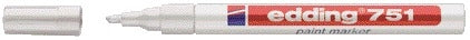 Edding - Filzstift edding 751 Lack rund 1-2mm weiß | 10 Stück