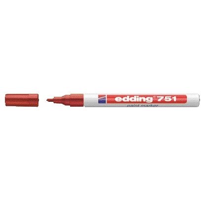Edding - Ölbasierter Paintmarker 751 1-2mm pastellrot | 10 Stück