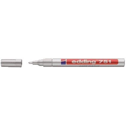 Edding - Ölbasierter Paintmarker 751 1-2mm Silber | 10 Stück