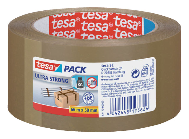 Verpackungsband TESA 50 mmx66m Brown Ultra Sterk PVC | 6 Stück