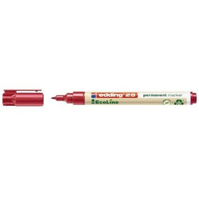 Edding - Filzstift 25 EcoLine rund 1mm rot | 10 Stück