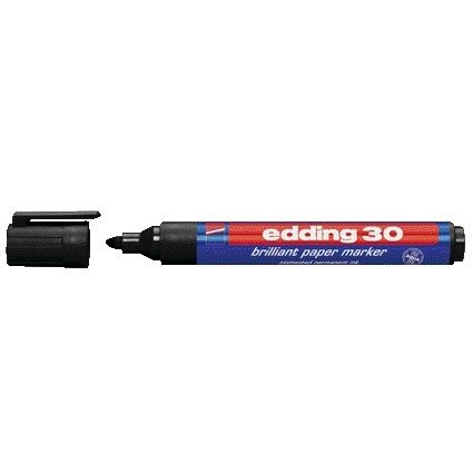 Edding - Filzstift 30 brillant rund 1,5-3mm schwarz