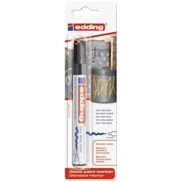 Edding – Ölbasierter Paintmarker 750 2–4 mm, schwarz, Blisterpackung mit 1 Stück