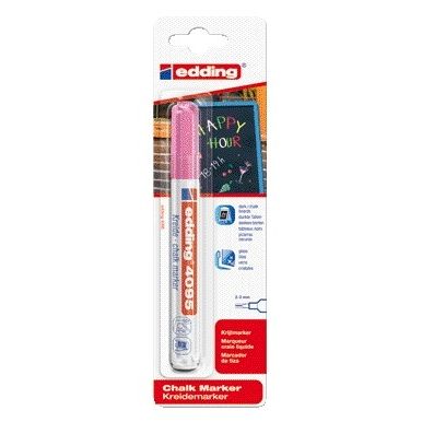 Edding - Kreidemarker 4095 rund 2-3mm neonpink Blister à 1 Stück