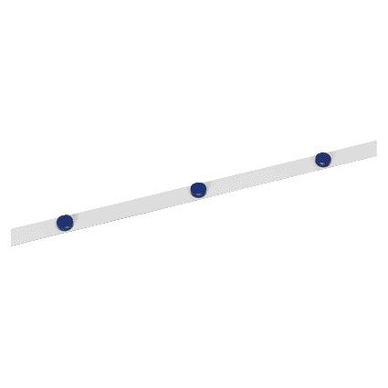 MAUL - Metallband 1mx35mm selbstklebend schneidbar weiß + 3 Magnete