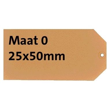 Quantore - Etikett Nr. 0 200gr 25x50mm braun 1000 Stück