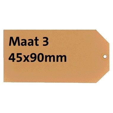 HF2 - Etikettenkarton Nr. 3 200gr 45x90mm Fensterleder 1000 Stück