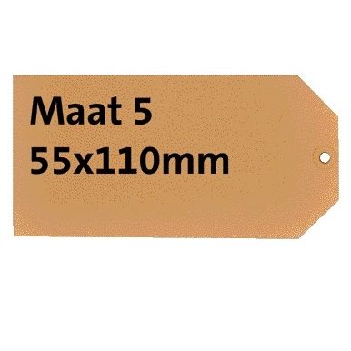 Quantore - Etikettenkarton Nr. 5 200gr 55x110mm Gämse 1000 Stück