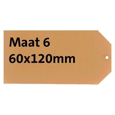 HF2 - Etikettenkarton Nr. 6 200gr 60x120mm chamois 1000 Stück