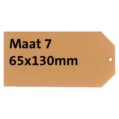 HF2 - Etikettenkarton Nr. 7 200gr 65x130mm Gämse 1000 Stück