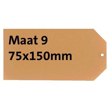 HF2 - Etikettenkarton Nr. 9 200gr 75x150mm chamois 1000 Stück
