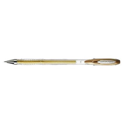 Uni-Ball - Tintenroller Signo medium metallic gold | 12 Stück