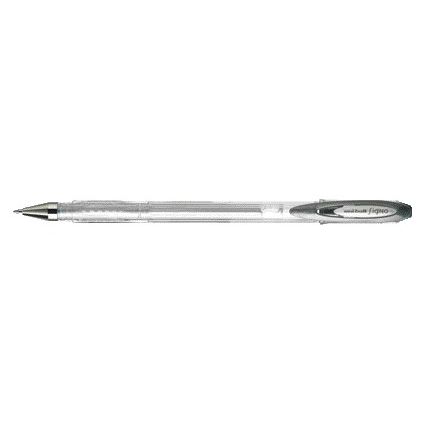 Uni-Ball - Tintenroller Signo medium metallic silber | 12 Stück