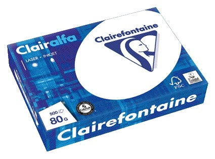 Clairefontaine - Kopierpapier Clairalfa A4 80gr weiß 500 Blatt