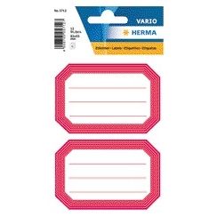 HERMA - Etikett 5712 82x55mm Schrift roter Rand 12 Stück