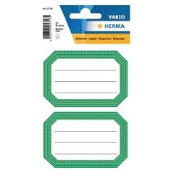 HERMA - Etikett 5716 82x55mm schreibend grüner Rand 12 Stück