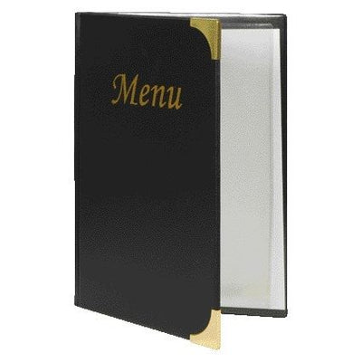 Securit - Menükarte A5 4 x 2 Tüten schwarz | 10 Stück