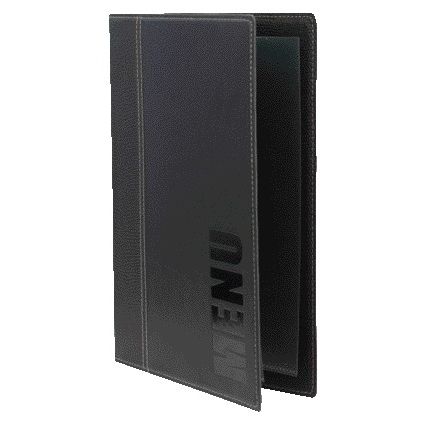 Securit - Menükarte Trendy A5 1 x 2 Tüten schwarz
