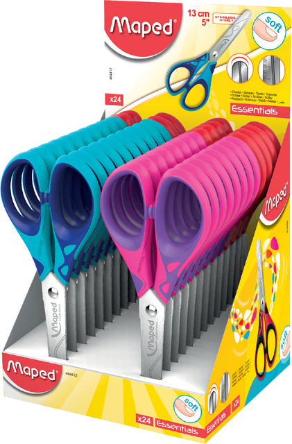 Schaar maped Essentials Soft 13 cm Display á 24 Stück Assorti