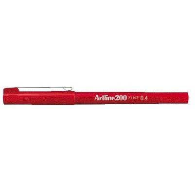 Artline - Fineliner 200 rund fein rot | 12 Stück