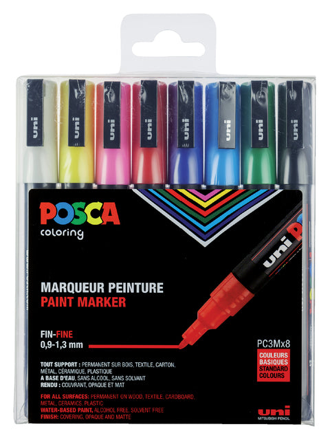 POSCA-Lackmarker 0,9-1,3 mm 8 Farben