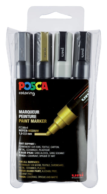 Marker de peinture POSCA 1,8-2,5 mm Ass Set de 4 pièces